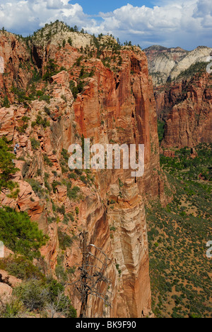 Malerische Aussicht auf den Zion-Nationalpark von Angels Landing Site, Utah, USA Stockfoto