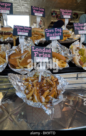 Fast-Food Restaurants an Kanapaha Gärten Spring Festival Gainesville Florida Stockfoto