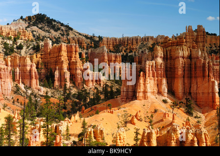 Malerische Aussicht "Hoodoos" im Bryce Canyon von Fairyland Loop trail, Utah, USA Stockfoto