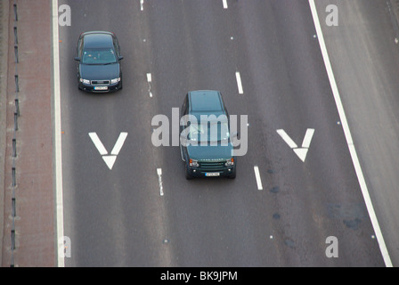 Fahrzeuge auf der Autobahn M62. Stockfoto