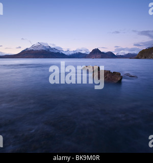 Blick vom Elgol über Loch Scavaig in Richtung Black Cuillin, Isle Of Skye, Schottland Stockfoto