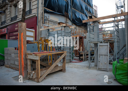 Paris, Frankreich, Baustelle des öffentlichen Wohngebäudes , HLM, Front Stockfoto