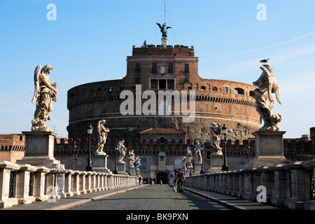 Blick über Ponte Sant, Castel Sant ' Angelo, Rom, Italien Stockfoto
