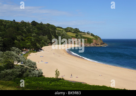 Blick über Blackpool Sands, Devon, England, Vereinigtes Königreich Stockfoto