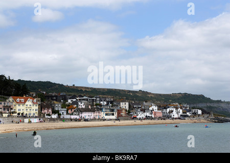 Blick auf Lyme Regis, Dorset, England, Vereinigtes Königreich Stockfoto