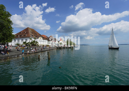 Segelboot auf dem Bodensee, Uberlingen, Baden-Wurttemberg, Deutschland Stockfoto