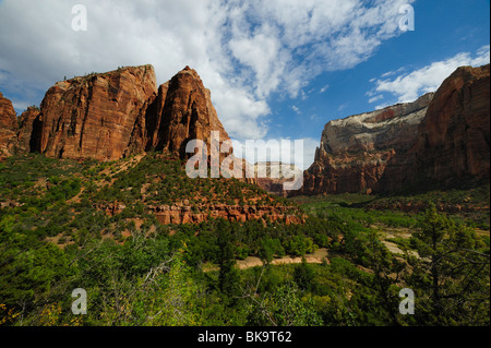 Malerische Aussicht auf Emerald Pools Website im Zion Nationalpark, Utah, USA Stockfoto