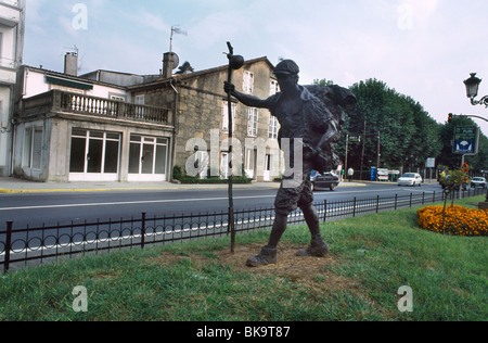 Galizien Spanien Padron Statue der Pilger Camino De Santiago Stockfoto