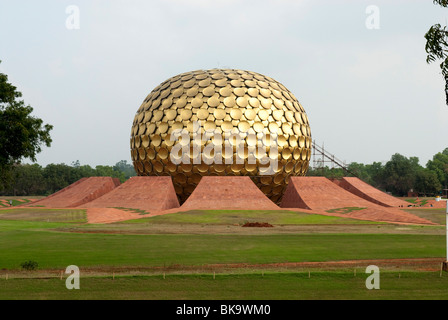 Indien, Pondicherry, Auroville Matrimandir Meditationszentrum Stockfoto