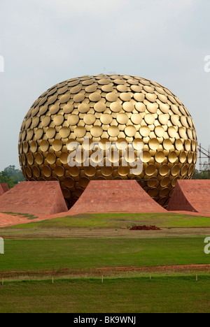 Indien, Pondicherry, Auroville Matrimandir Meditationszentrum Stockfoto