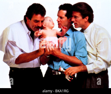 DREI MÄNNER UND EIN BABY (1987) TOM SELLECK, STEVE GUTTENBERG, TED DANSON TMB 001OS Stockfoto