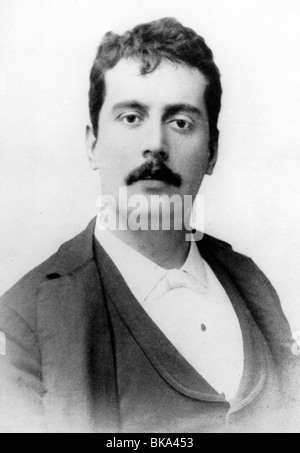 Puccini, Giacomo, 22.12.1858 - 29.11.1924, italienischer Musiker (Opernkomponist), Porträt, 1889, Stockfoto