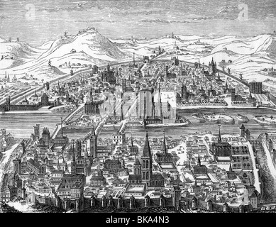 Geographie/Reise, Frankreich, Paris, Kupferstich von Leonards Gaultier, 1607, Stockfoto