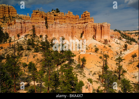 Malerische Aussicht "Hoodoos" im Bryce Canyon von Fairyland Loop trail, Utah, USA Stockfoto