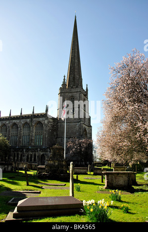 Maria Kirche, Tetbury, Gloucestershire, England, Vereinigtes Königreich Stockfoto