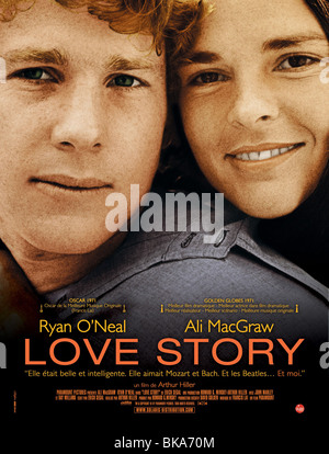 Liebe Geschichte Jahr: 1970 Regie: Arthur Hiller Ryan O'Neal, Ali MacGraw Movie Poster (Fr) Stockfoto