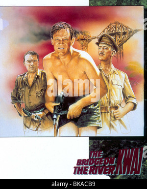 DIE BRÜCKE AM KWAI (1957) JACK HAWKINS, WILLIAM HOLDEN, ALEC GUINNESS POSTER BRK 019 Stockfoto