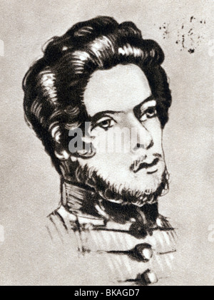 Marx, Karl, 5.5.186 - 14.3.1883, deutscher Philosoph, Porträt, als Student, Zeichnung, 186, Stockfoto