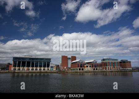 Fluss Lagan Waterfront Belfast Stadtzentrum Nordirland Vereinigtes Königreich Stockfoto