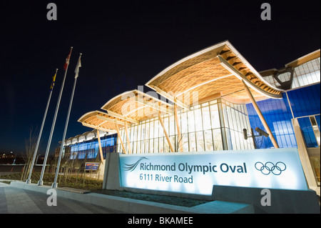 Richmond Oval Geschwindigkeit Eislauf Olympia-Ort Richmond Vancouver British Columbia Kanada Stockfoto