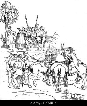 Ereignisse, Deutscher Bauernkrieg, 1524 / 1525, Stockfoto