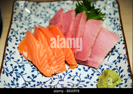 Sushi in einem japanischen Restaurant Vancouver British Columbia Kanada Stockfoto