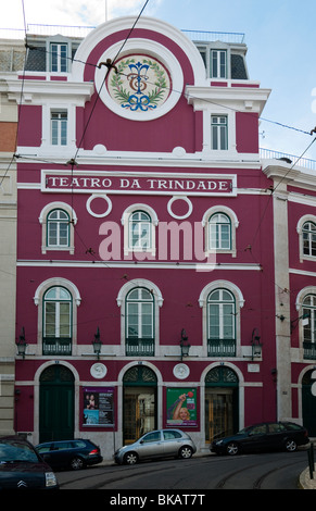 Teatro DaTrindade, 'Theater der Dreifaltigkeit" (1867), eine Spielstätte für Theater, Konzerte und Shows, Bairro Alto, Lissabon, Portugal Stockfoto