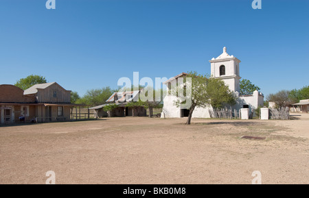 Texas Hill Country, Brackettville, Alamo Village, Film Standort seit 1951, alte Kirche von San Fernando Stockfoto