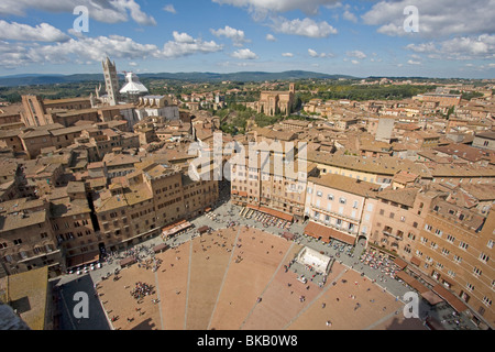 Piazza del Campo in Siena, Italien Stockfoto