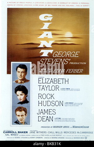 RIESEN (1956) ROCK HUDSON, ELIZABETH TAYLOR, JAMES DEAN POSTER GIA 001CP Stockfoto