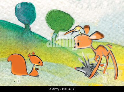 L'Ecureuil Qui Voyait Tout En Vert C'est Moi Qui l'ai Trouvé! Jahr: 2002 Direktor: Behzad Farahat Animation Stockfoto