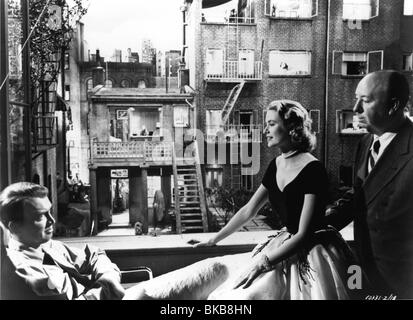 ALFRED HITCHCOCK (DIR) O/S "REAR WINDOW" (1954) MIT JAMES STEWART, GRACE KELLY ALH 006 P Stockfoto