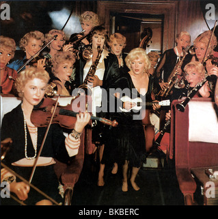 SOME LIKE IT HOT (1959) TONY CURTIS, JACK LEMMON UND MARILYN MONROE SLH 001CP Stockfoto