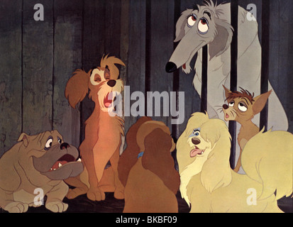 SUSI UND STROLCH (ANI - 1955) ANIMIERTE CREDIT DISNEY LATT 008FOH Stockfoto