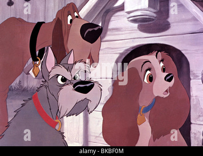 SUSI UND STROLCH (ANI - 1955) ANIMIERTE CREDIT DISNEY LATT 013FOH Stockfoto