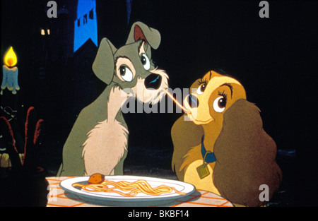 SUSI UND STROLCH (ANI - 1955) ANIMIERTE CREDIT DISNEY LATT 046 Stockfoto