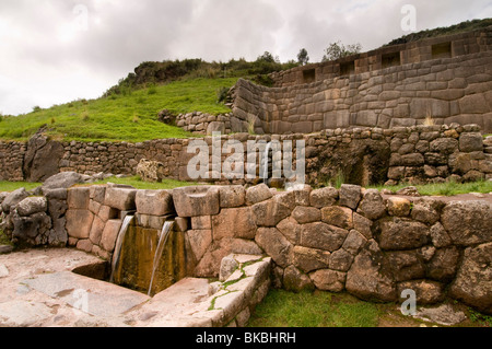 Tambomachay Inka-Stätte in der Nähe von Cusco, Peru Stockfoto