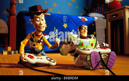 TOY STORY 2 (ANI - 1999) ANIMIERTE CREDIT DISNEY HOLZIG (CHARAKTER), BUZZ LIGHTYEAR (CHARAKTER) TTWO 001 Stockfoto