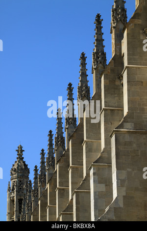 Architektonisches Detail der Kapelle am Kings College, Cambridge, erbaut zwischen 1446 – 1531 Stockfoto