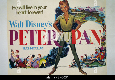 PETER PAN (ANI - 1953) ANIMIERTE CREDIT DISNEY POSTER PTP 047 Stockfoto