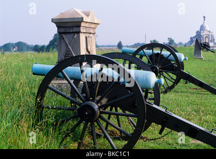 Kanone in Gettysburg Schlachtfeld, PA Stockfoto