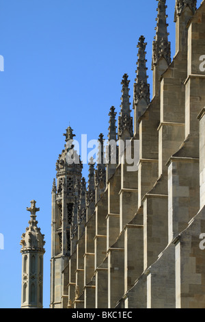 Architektonisches Detail der Kapelle am Kings College, Cambridge, erbaut zwischen 1446 – 1531 Stockfoto