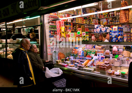 Metzgerei Krämer Mercado De La Cebada Markt Madrid Spanien Stockfoto