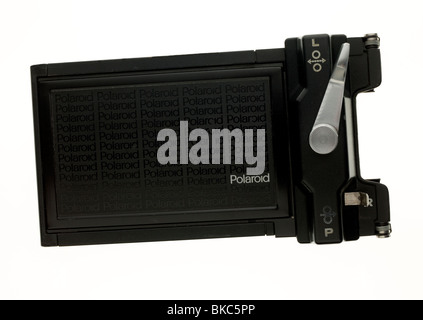 Polaroid-Filmhalter für 5 x 4-Kamera Stockfoto