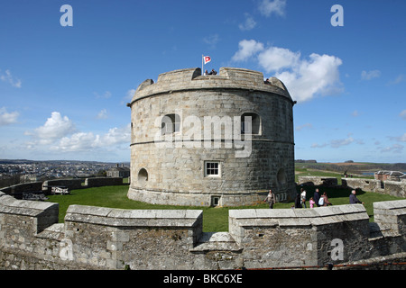 Pendennis Castle Punkt Carrick Roads in der Nähe von Falmouth Cornwall Stockfoto