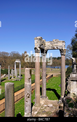 Leptis Magna römische Ruinen, Virginia Water, Surrey, England, Vereinigtes Königreich Stockfoto