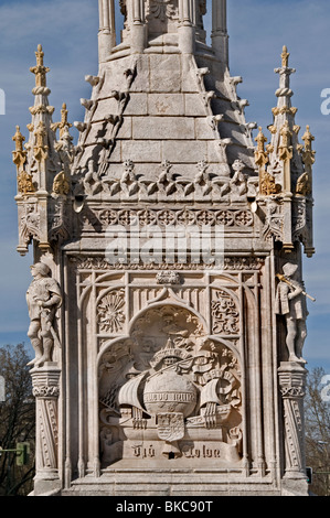 Monument Christopher Columbus Madrid Plaza De Colon-Spanien-Spanisch-Amerika Stockfoto