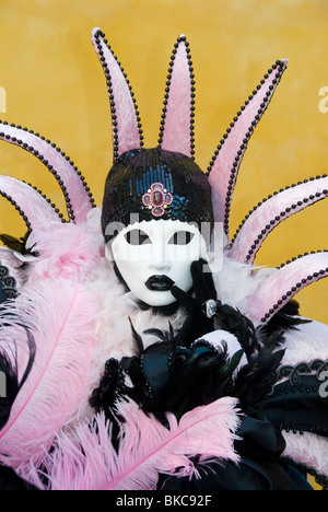 Kostümierte Teilnehmer Karneval im Stadtteil Gesuiti von Venedig, Italien Stockfoto