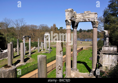 Leptis Magna römische Ruinen, Virginia Water, Surrey, England, Vereinigtes Königreich Stockfoto