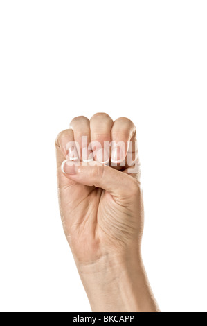 Weibliche Hände Rechtschreibung der ASL Fingeralphabet Stockfoto
